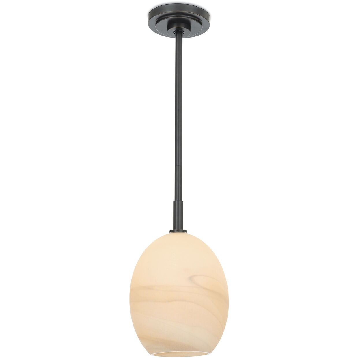 Artemis 1 Light 8 inch Oil Rubbed Bronze Pendant Ceiling Light in Alabaster Glass